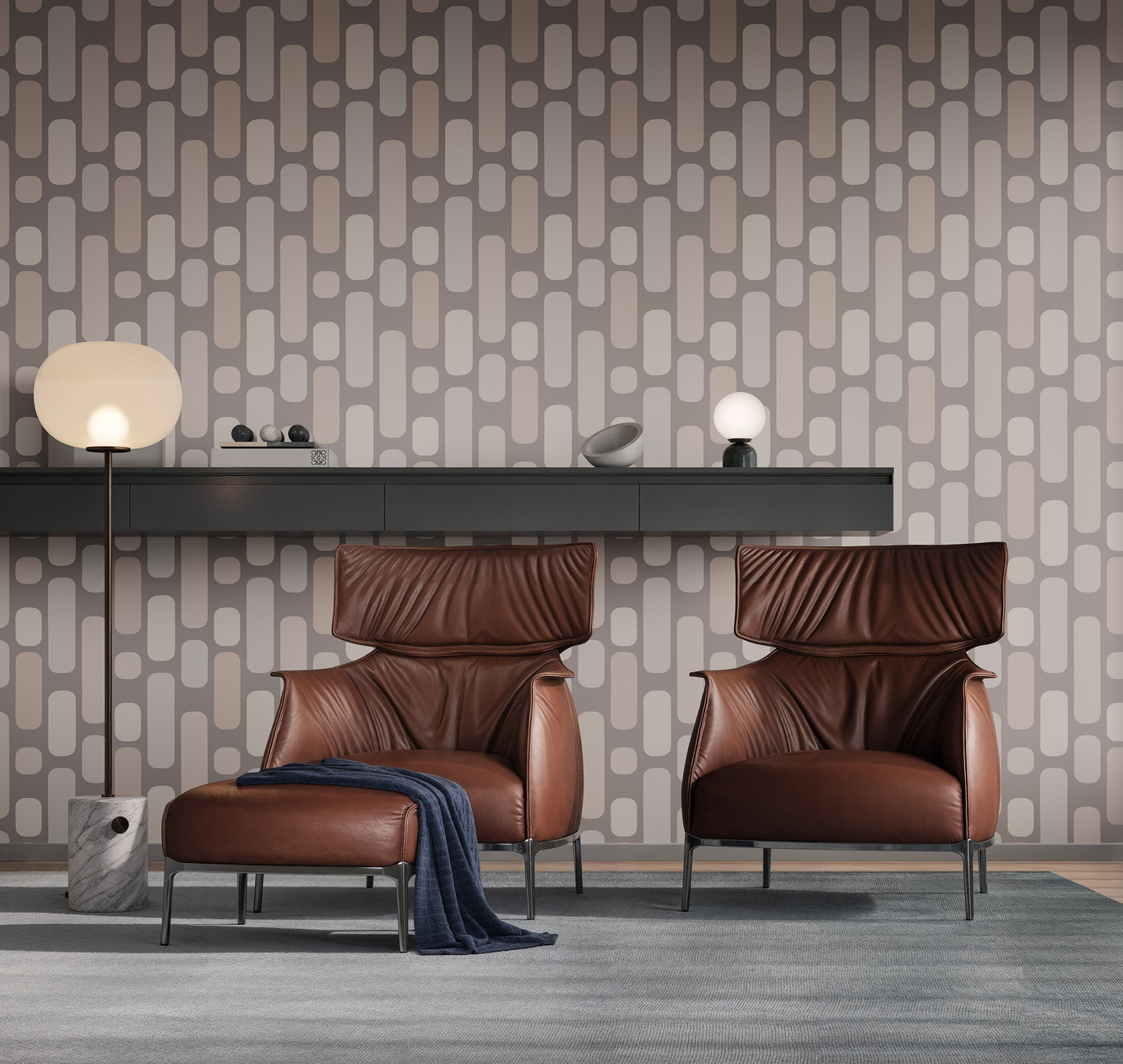 Обои Milassa Солярис Путеводитель по галактике SOL1 008 10,05×1 фото в интерьере